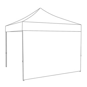 3mtr zijwand pvc wit gesloten tbv partytent