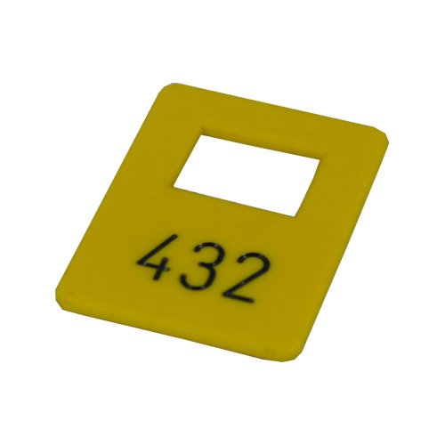 garderobelabel geel genummerd (1-500) per stuk