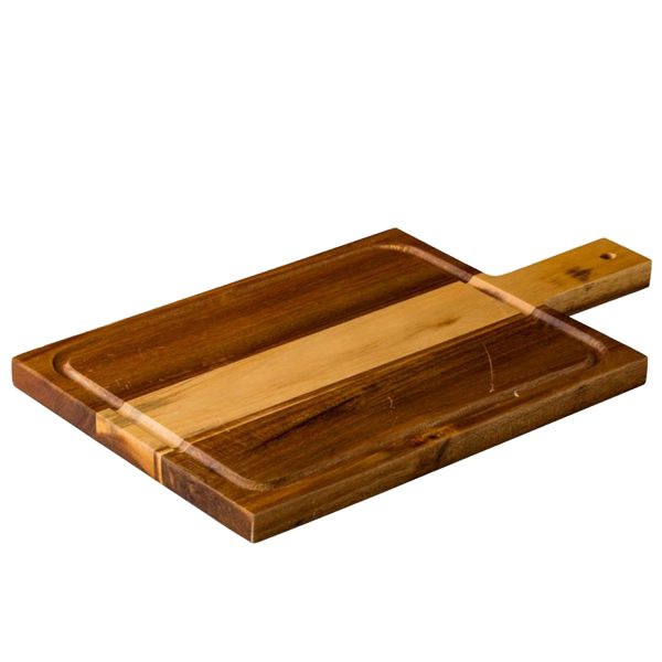 plank acacia hout rechthoek met handvat 40x23cm