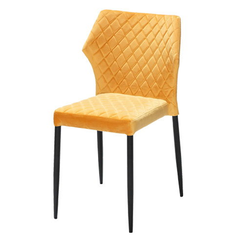 stoel velvet yellow, zithoogte 47cm