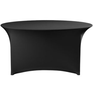 tafelrok stretch zwart tbv ronde tafel 200cm