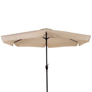 parasol naturel 290cm rond met volant exclusief voet
