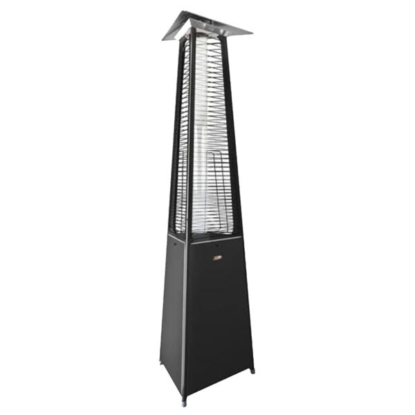 flameheater piramide zwart gas 10,2kW 63x63cm hoogte 220cm exclusief gas