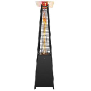 flameheater piramide zwart gas 12,5kW hoogte 230cm exclusief gas