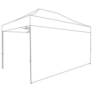4,5mtr zijwand pvc wit gesloten tbv partytent