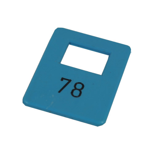 garderobelabel blauw genummerd (1-500) per stuk
