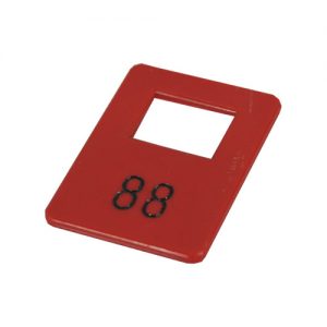 garderobelabel rood genummerd (1-500) per stuk