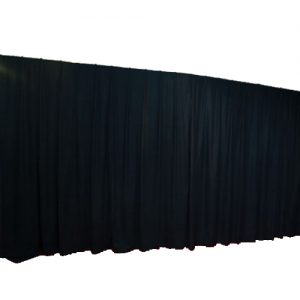 gordijn 300x300cm (bxh) zwart dimout geplooid tbv pipe & drape systeem