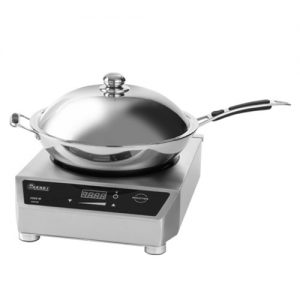 inductie wokplaat inclusief wokpan rvs + deksel 36cm 230V 3500W