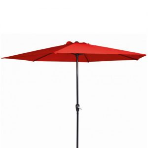 parasol rood 290cm rond exclusief voet