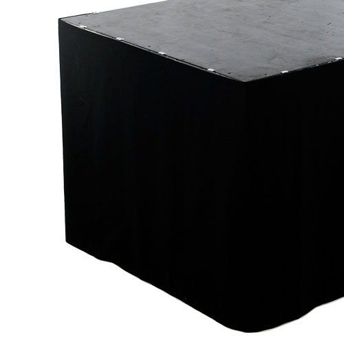 podiumrok 400x100cm (bxh) zwart medium gloss satin strak
