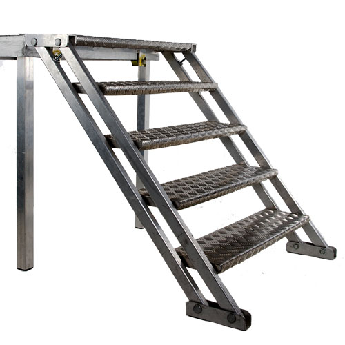 podiumtrap aluminium 1mtr breed hoogte verstelbaar 60-100cm