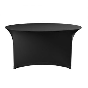tafelrok stretch zwart tbv ronde tafel 150cm