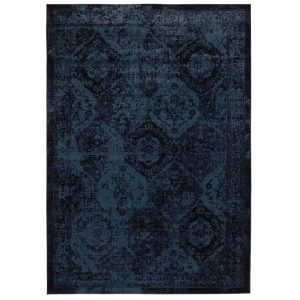 vloerkleed vintage veelkleurig donker blauw 230 x 165cm